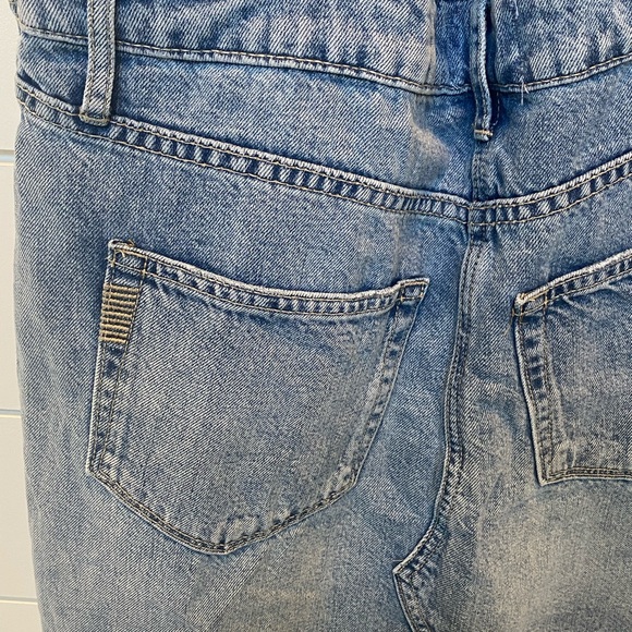 NWT Paige Retta Overall Denim Short Dress Size 27 - Picture 7 of 12